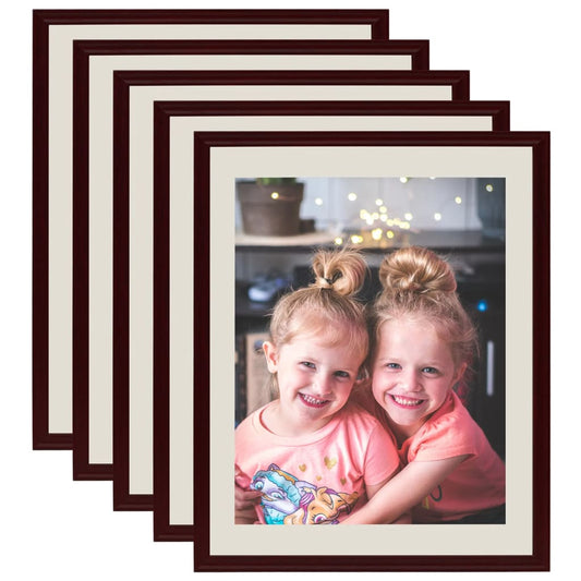 vidaXL Photo Frames Collage 5 pcs for Wall or Table Dark Red 50x60 cm