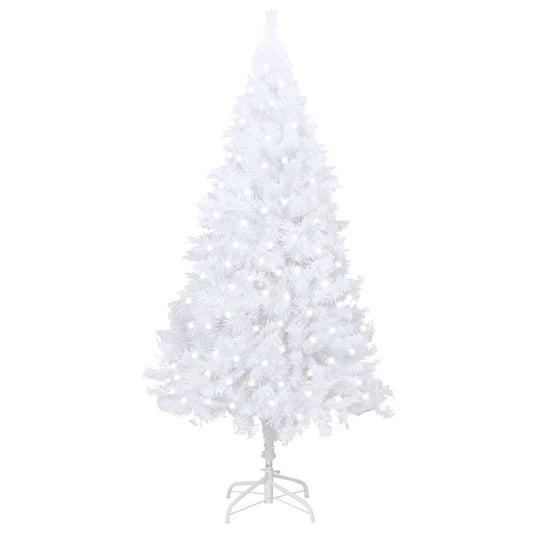 vidaXL Artificial Pre-lit Christmas Tree with Thick Branches White 240 cm