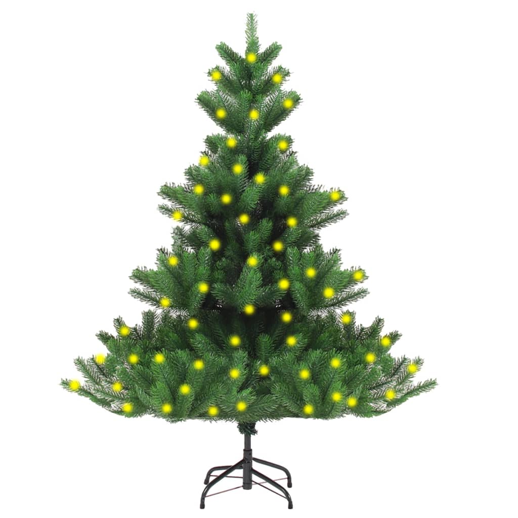 vidaXL Nordmann Fir Artificial Pre-lit Christmas Tree Green 180 cm