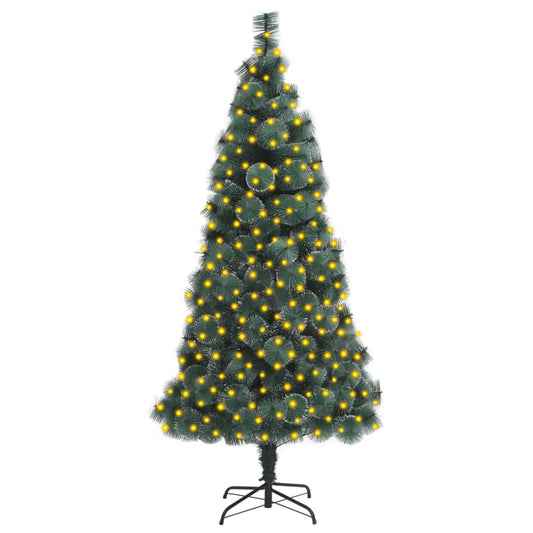 vidaXL Artificial Pre-lit Christmas Tree with Stand Green 210 cm PET