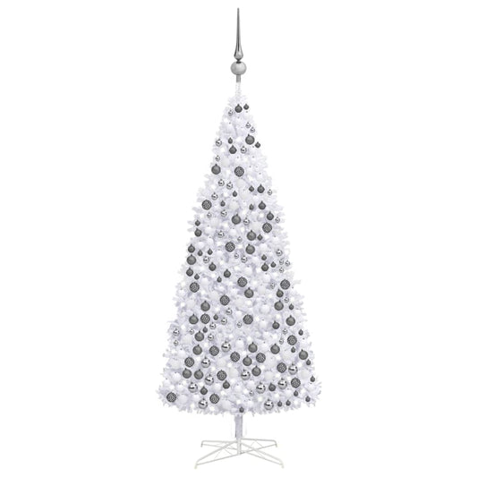 vidaXL Artificial Pre-lit Christmas Tree with Ball Set LEDs 400 cm White