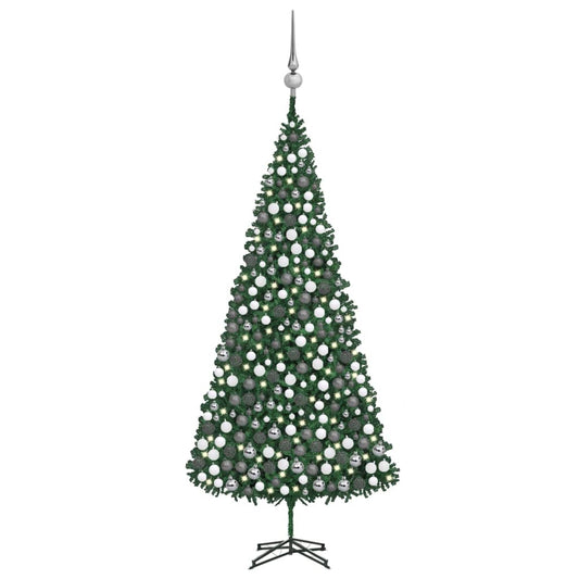 vidaXL Artificial Pre-lit Christmas Tree with Ball Set 500 cm Green