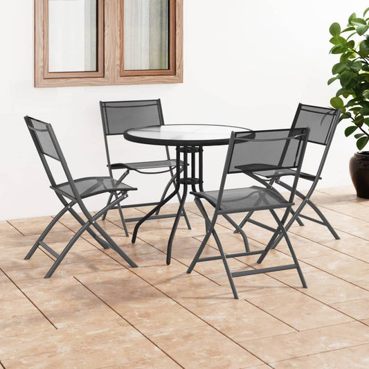 vidaXL 5 Piece Outdoor Dining Set Steel