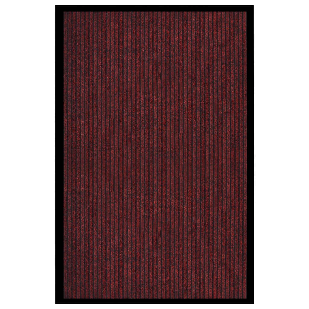 vidaXL Doormat Striped Red 80x120 cm