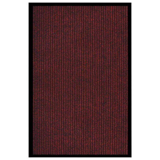 vidaXL Doormat Striped Red 80x120 cm