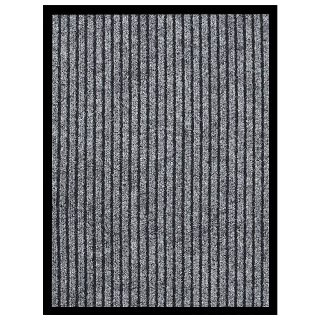 vidaXL Doormat  Striped Grey 40x60 cm