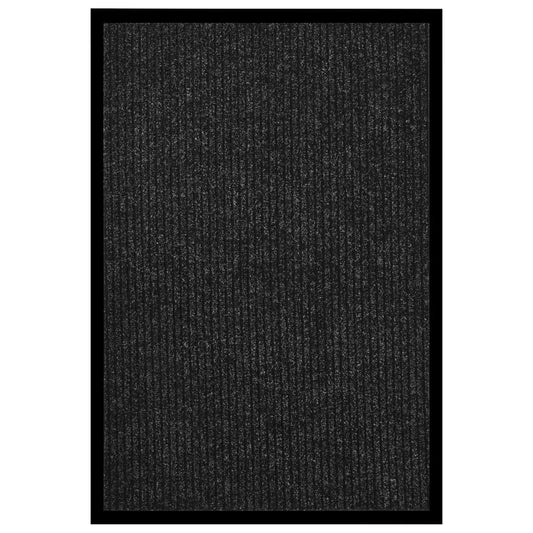 vidaXL Doormat Striped Anthracite 80x120 cm