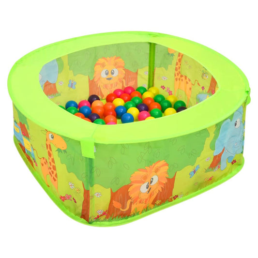 vidaXL Ball Pool with 50 Balls for Kids 75x75x32 cm