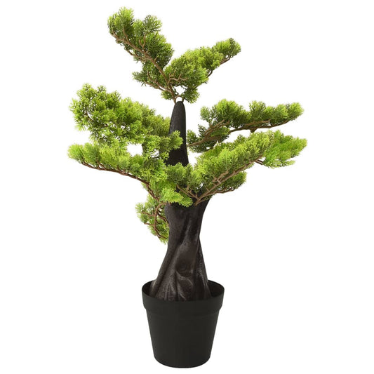 vidaXL Artificial Cypress Bonsai with Pot 60 cm Green