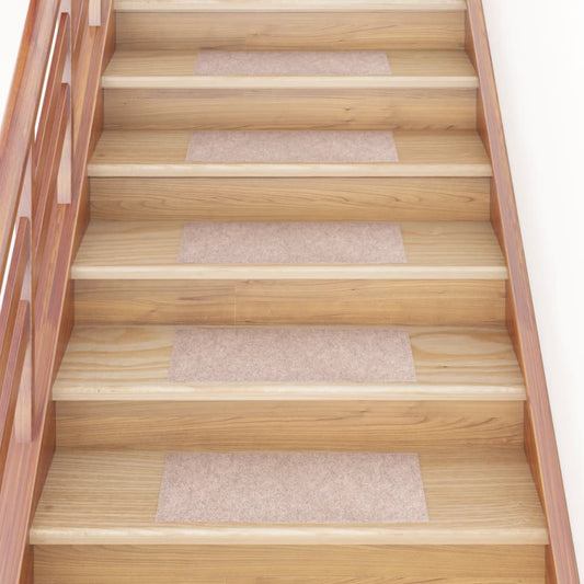 vidaXL Self-adhesive Stair Mats Rectangular 15 pcs 60x25 cm Light Brown