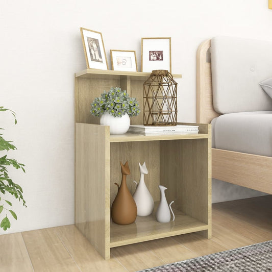 vidaXL Bed Cabinet Sonoma Oak 40x35x60 cm Engineered Wood