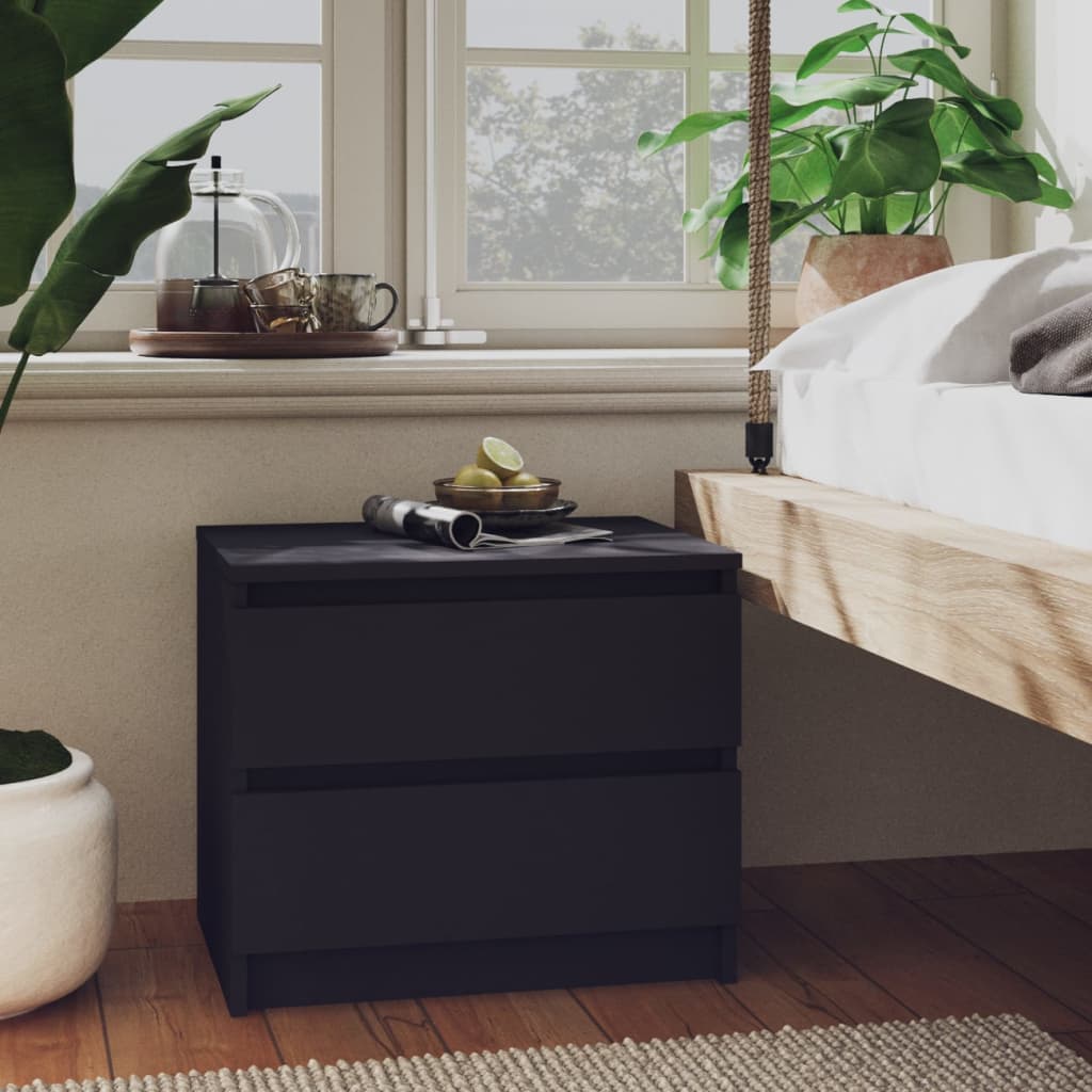 vidaXL Bed Cabinet Grey 50x39x43.5 cm Engineered Wood