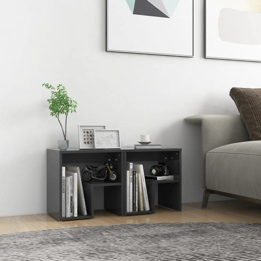 vidaXL Bed Cabinets 2 pcs Grey 40x30x40 cm Engineered Wood