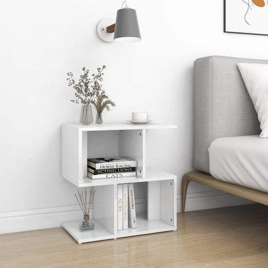 vidaXL Bedside Cabinets 2 pcs High Gloss White 50x30x51.5 cm Engineered Wood