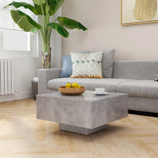 vidaXL Coffee Table Concrete Grey 60x60x31.5 cm Engineered Wood