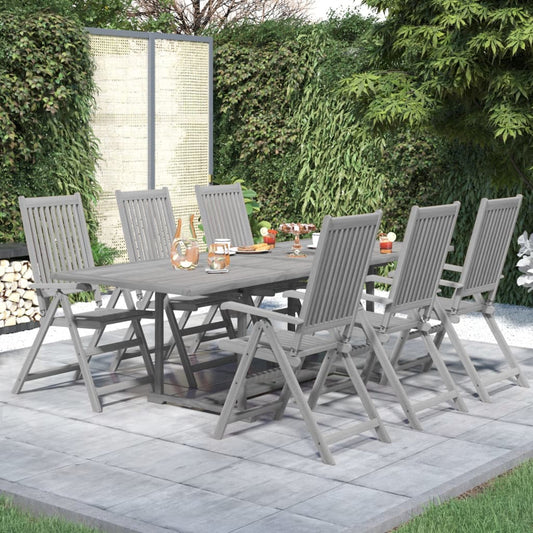 vidaXL 7 Piece Garden Dining Set Solid Wood Acacia