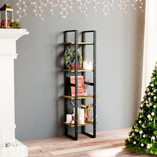 vidaXL 4-Tier Book Cabinet 40x30x140 cm Solid Pine Wood