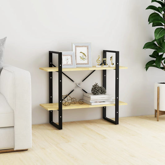 vidaXL 2-Tier Book Cabinet 80x30x70 cm Solid Pine Wood