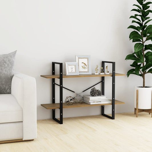 vidaXL 2-Tier Book Cabinet 100x30x70 cm Solid Pine Wood