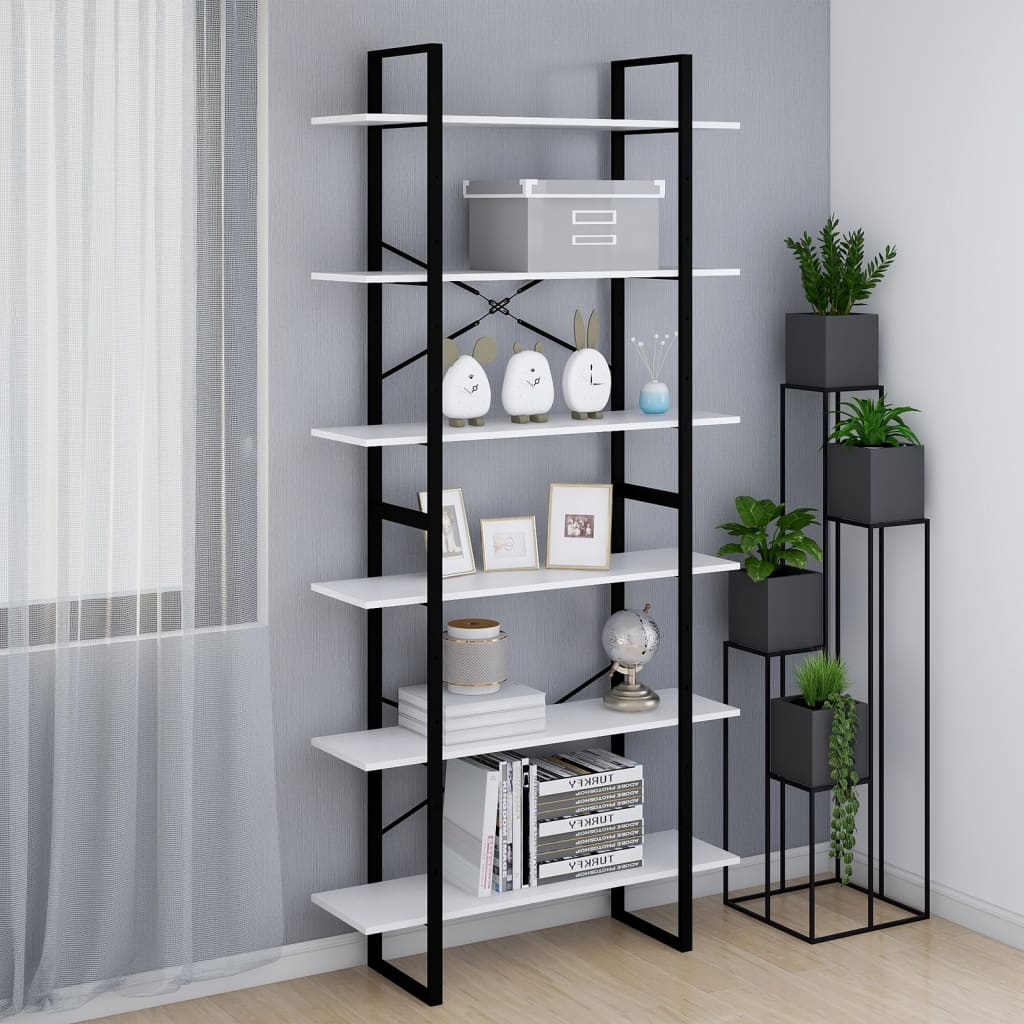 vidaXL High Cabinet White 100x30x210 cm Engineered Wood