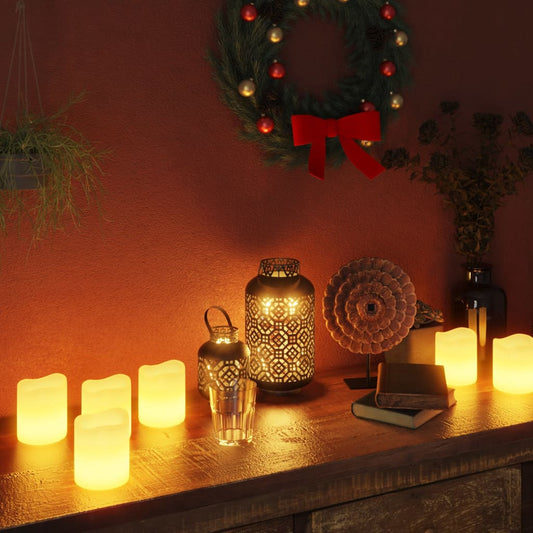 vidaXL Electric LED Candles 12pcs Warm White