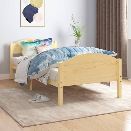 vidaXL Bed Frame Solid Pine Wood 100x200 cm