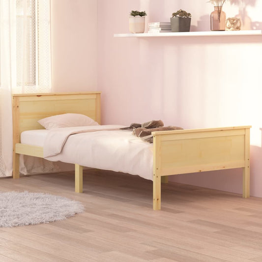 vidaXL Bed Frame Solid Wood Pine 90x200 cm