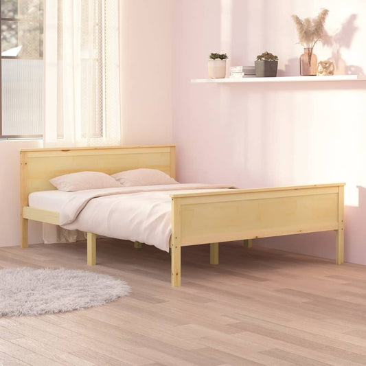 vidaXL Bed Frame Solid Wood Pine 120x200 cm