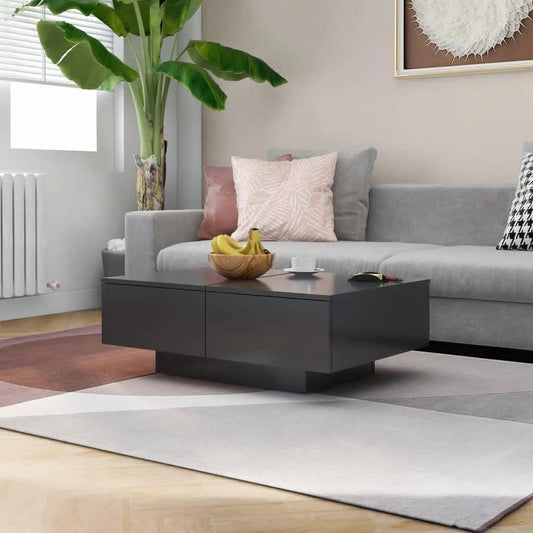 vidaXL Coffee Table Grey 90x60x31 cm Engineered Wood