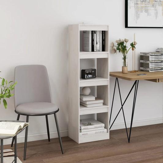 vidaXL Book Cabinet Room Divider White 40x30x135.5 cm Pinewood