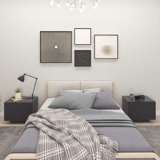 vidaXL Bedside Cabinet Grey 100x35x40 cm Engineered Wood