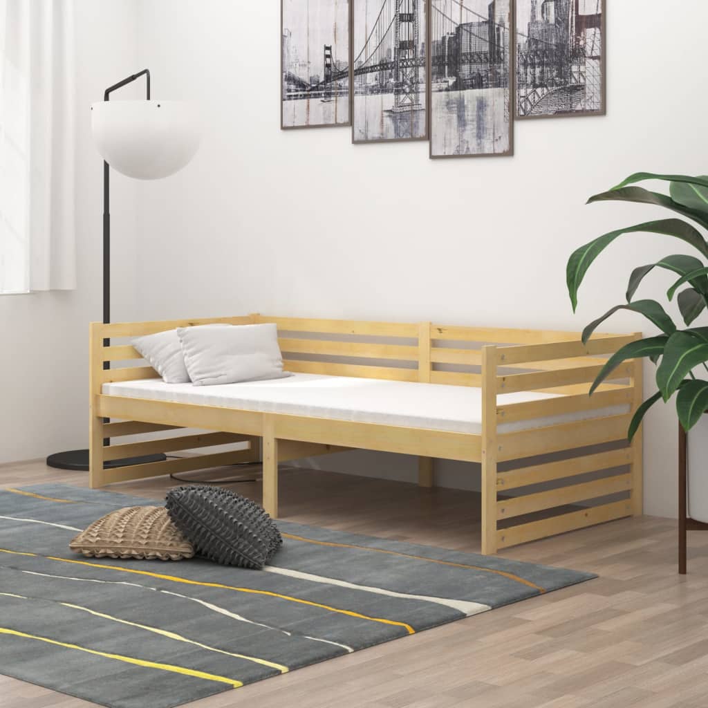 vidaXL Day Bed Solid Pinewood 90x200 cm