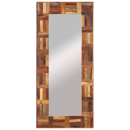 vidaXL Wall Mirror Solid Wood Reclaimed 50x110 cm