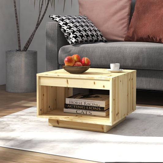 vidaXL Coffee Table 50x50x33.5 cm Solid Firwood