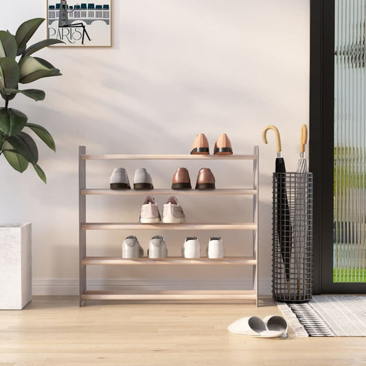 vidaXL Shoe Rack Grey 90x24x81 cm Engineered Wood