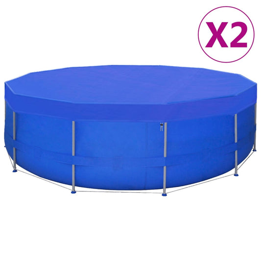 vidaXL Pool Covers 2 pcs PE Round 540 cm 90 g/må_
