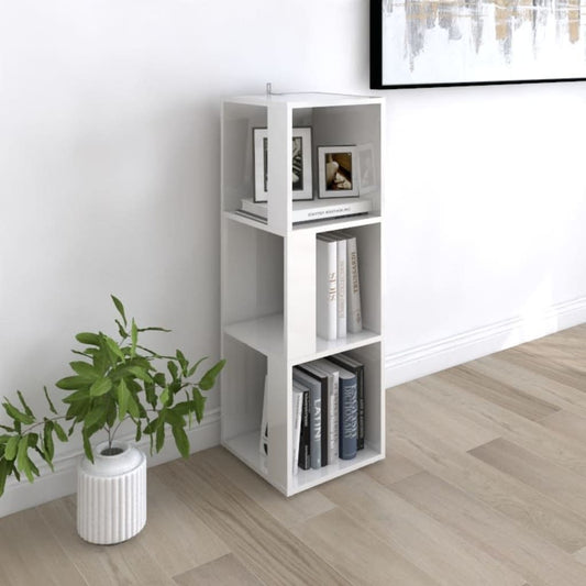 vidaXL Corner Cabinet High Gloss White 33x33x100 cm Engineered Wood