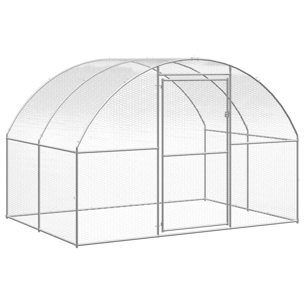 vidaXL Outdoor Chicken Coop 3x2x2 m Galvanised Steel