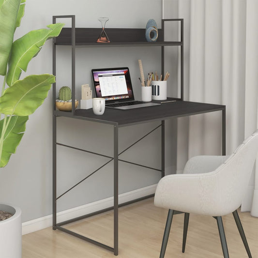 vidaXL Computer Desk Black 110x60x138 cm Engineered Wood