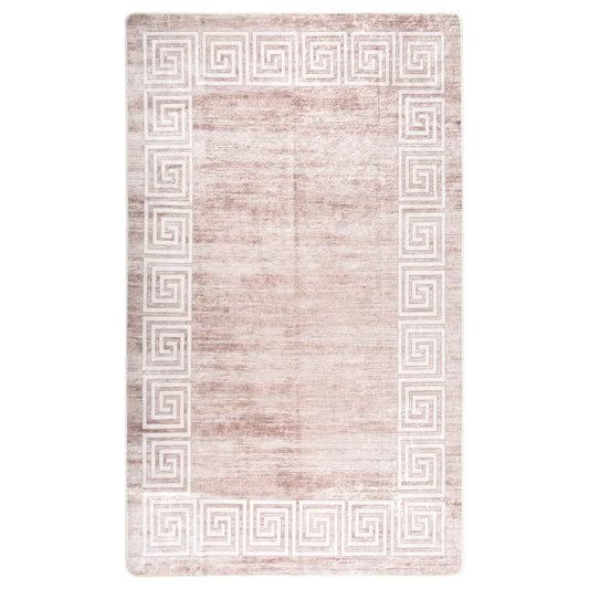 vidaXL Rug Washable 120x180 cm Beige Anti Slip