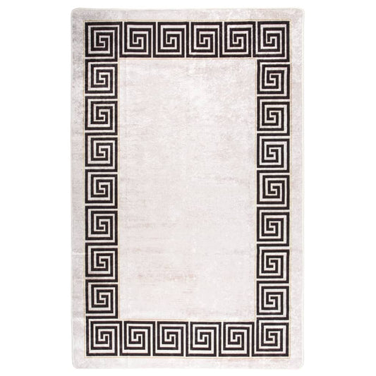 vidaXL Rug Washable 160x230 cm Light Beige Anti Slip