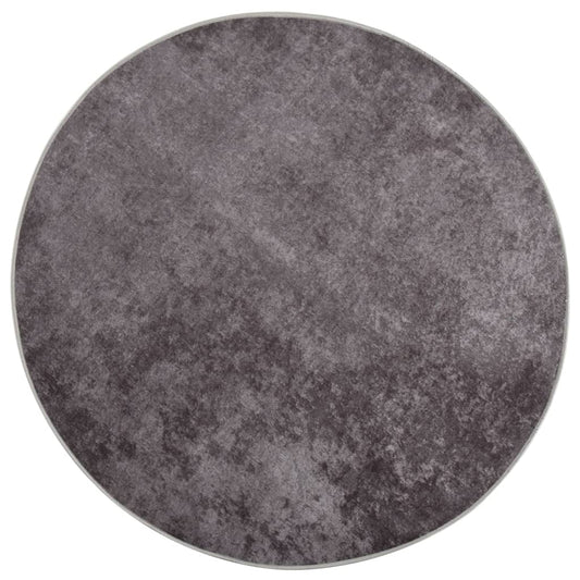 vidaXL Rug Washable ì 120 cm Grey Anti Slip