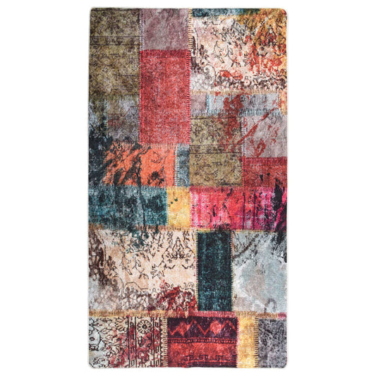 vidaXL Rug Washable Patchwork 190x300 cm Multicolour Anti Slip
