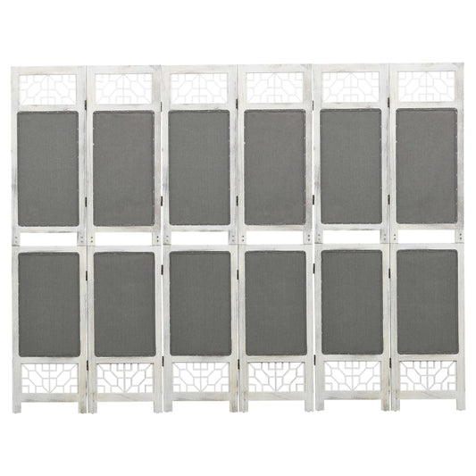 vidaXL 6-Panel Room Divider Grey 210x165 cm Fabric