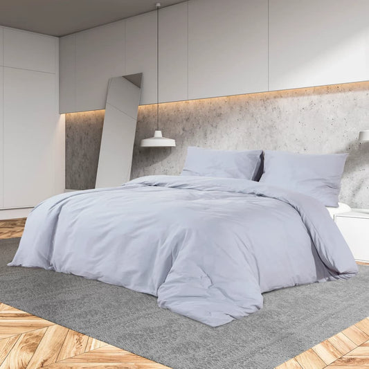 vidaXL Duvet Cover Set Grey 220x240 cm Cotton