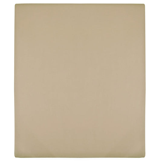 vidaXL Jersey Fitted Sheet Taupe 100x200 cm Cotton