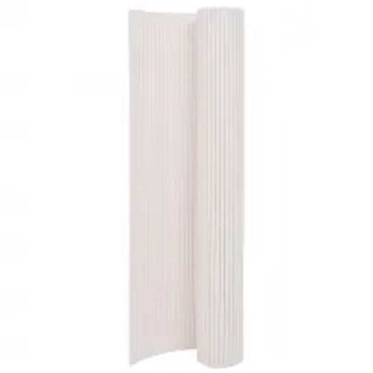 vidaXL Double-Sided Garden Fence 110x500 cm White