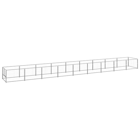 vidaXL Dog Kennel Silver 9 må_ Steel