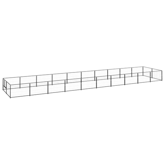 vidaXL Dog Kennel Black 20 må_ Steel