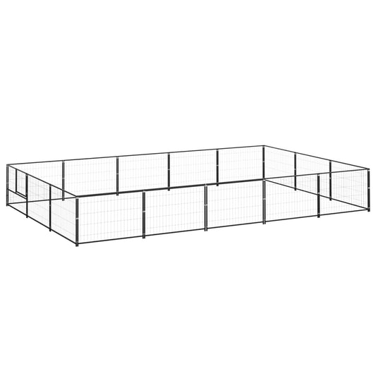 vidaXL Dog Kennel Black 15 må_ Steel